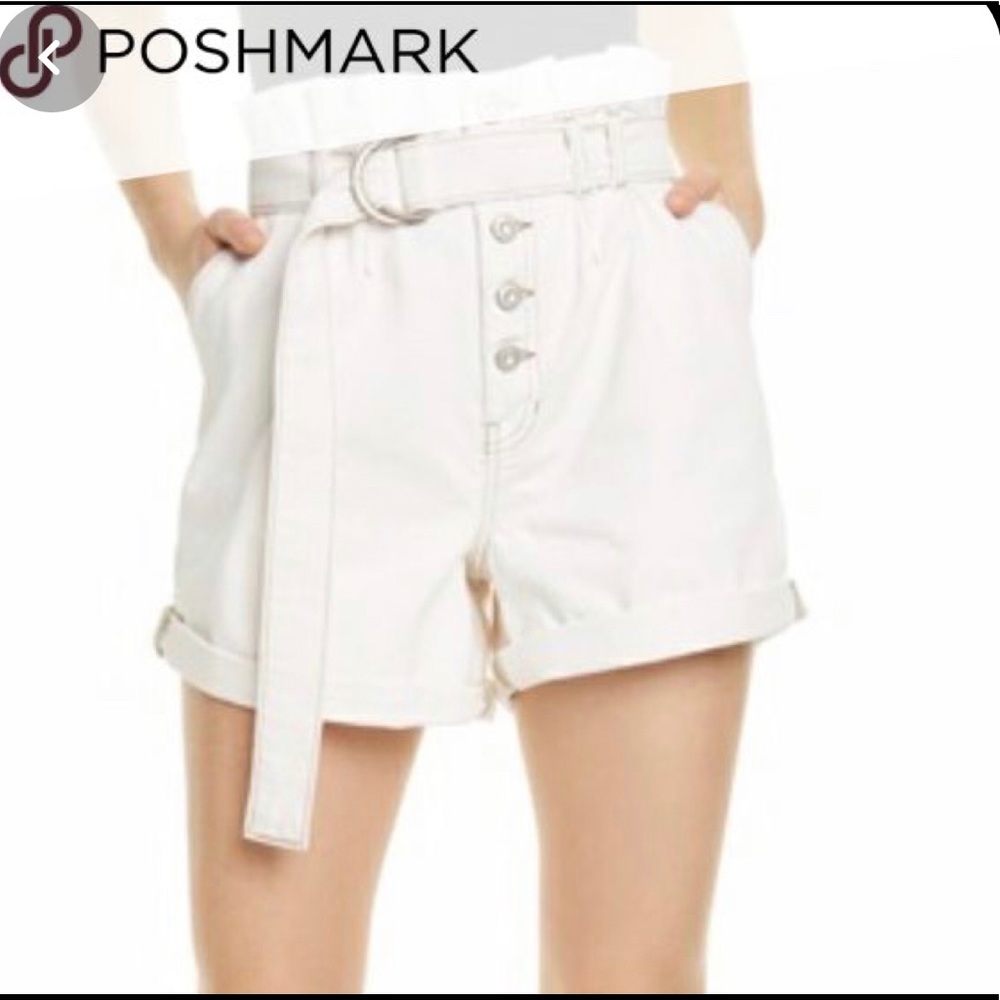 FREE PEOPLE CINDY PAPER BAG SHORTS.